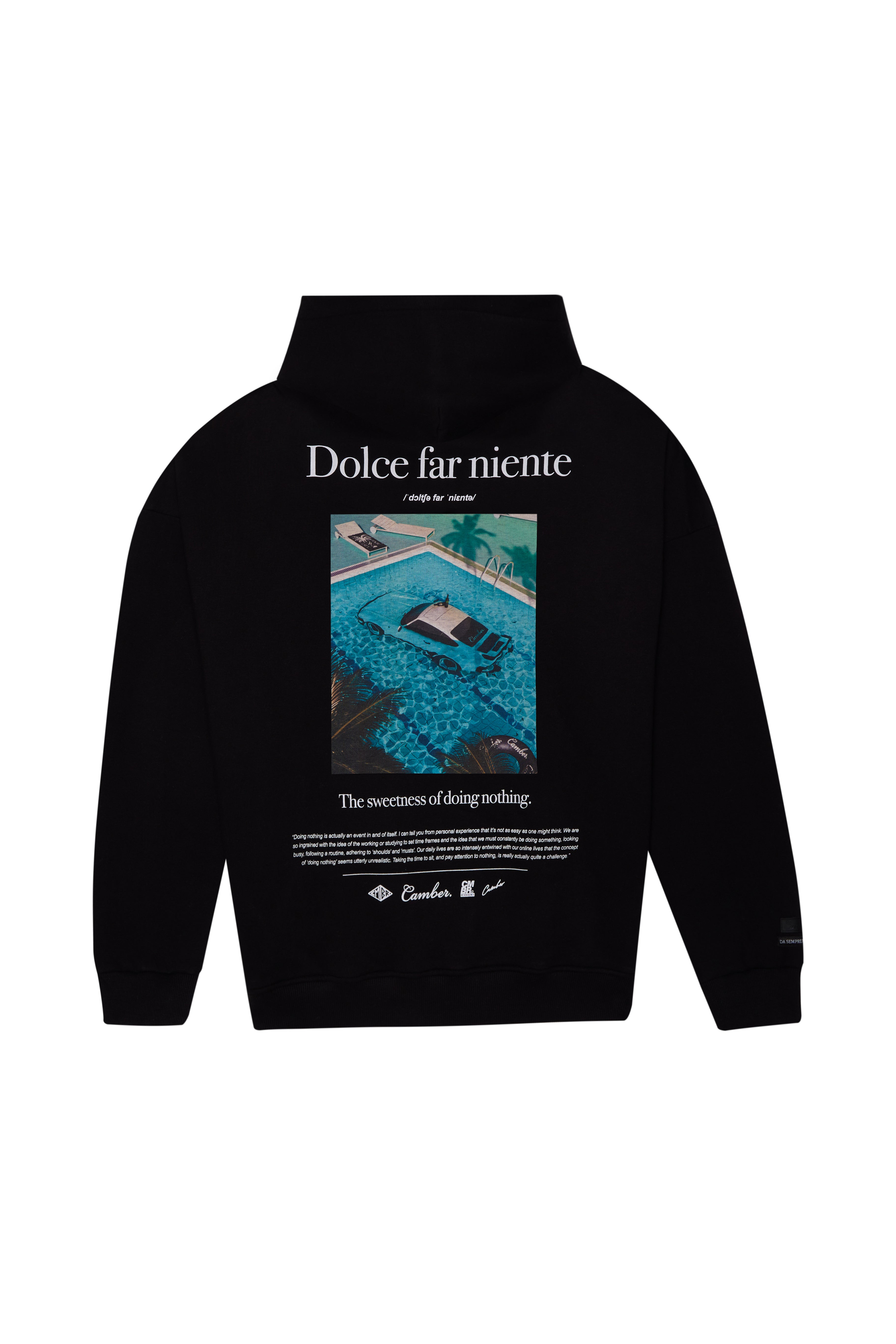 Dolce Far Niente Hoodie Black "Drip"