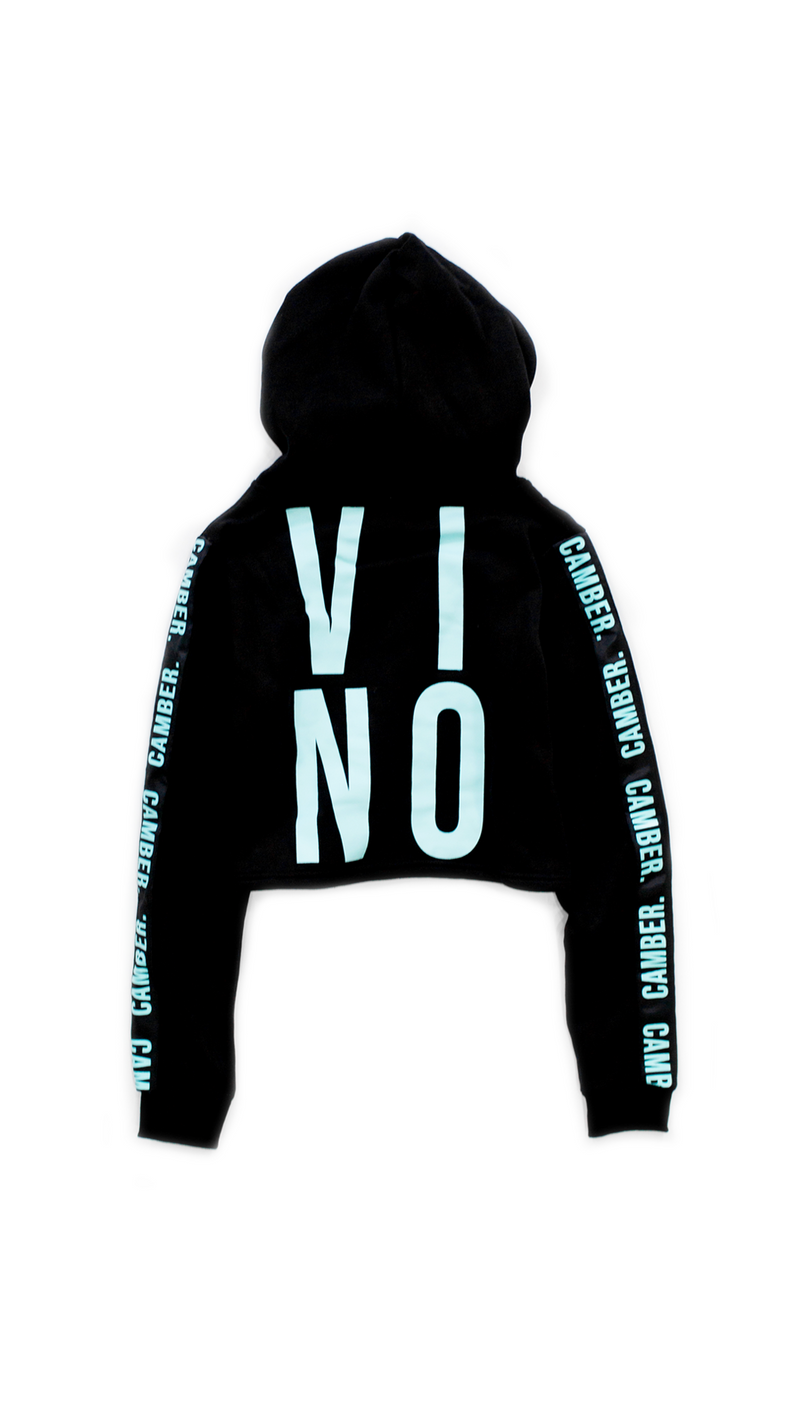 VINO CROP BLACK Hoodie